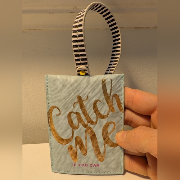 Other - Catch Me If You Can Faux Leather Luggage Tag - Travel Gift